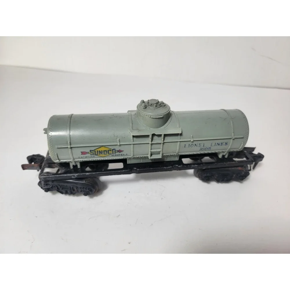 Lionel O Gauge Sunoco Single Dome‎ Tanker Car Gray #1005 Model Train